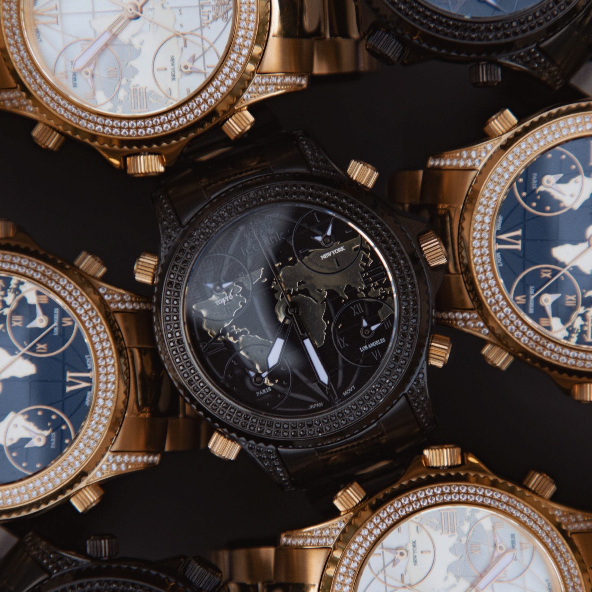 Marco Polo Black & Gold Watches IceLink-TI Default Title  